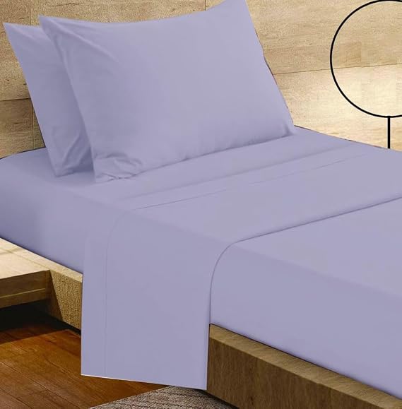 Cot Sheets 30" x 75" - 4 PCs Cot Sheet Set - 600TC 100% Cotton Sheet Set - Cot Size Fitted Sheets Perfect for Narrow Twin/Camp Bunk/Rvs Bunk/Guest Beds/Trifold Mattress, 4-8" Deep Pocket - Lavender
