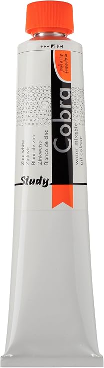 Royal Talens Cobra Study Water Mixable Oil Colors - Zinc White, 200 ml tube