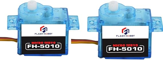 FLASH HOBBY 2pcs FH-5010 Micro Servo for RC Plane Helicopter Boat Car 5g/ 0.8kg-cm/ 0.12sec
