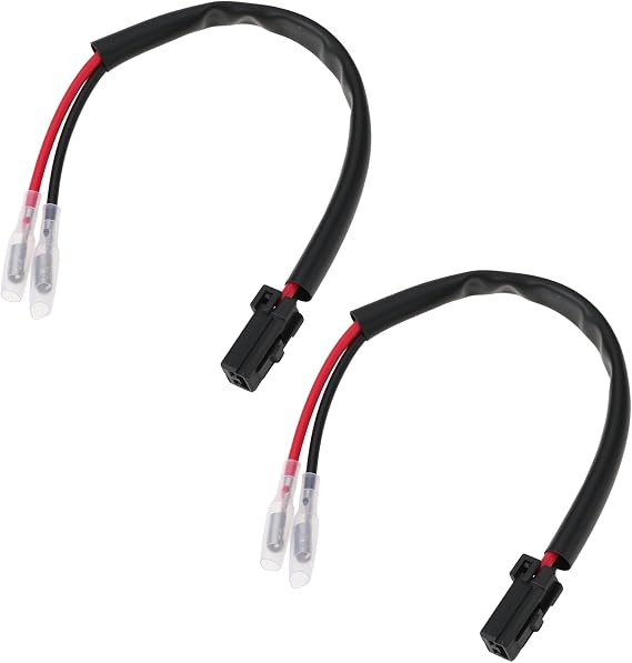2Pcs 2-Pin Indicator Adapter Cable Type F Compatible with Harley-Davidson