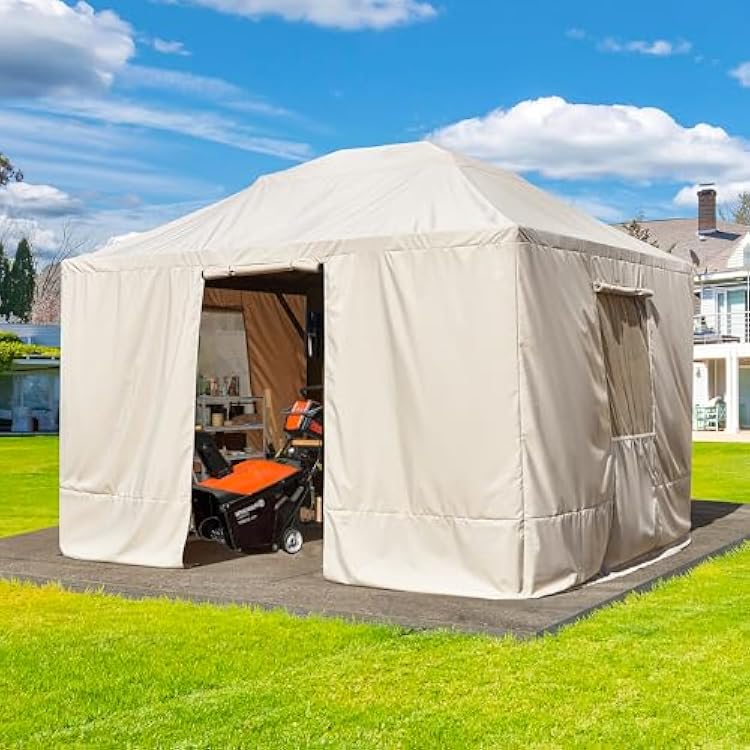 YOLENY Winter Cover for 1012 Hardtop Gazebo, All-Season Gazebo Accessory, Transform for Winter with Mesh Screens and Doors and Windows