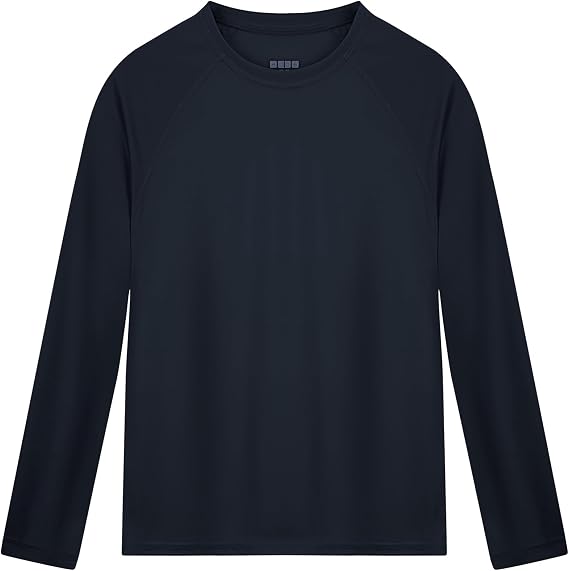 Boys Rash Guard Long Sleeve UPF 50+ Kids Swim Shirts Youth Quick Dry Sun Water Shirt for Fishing