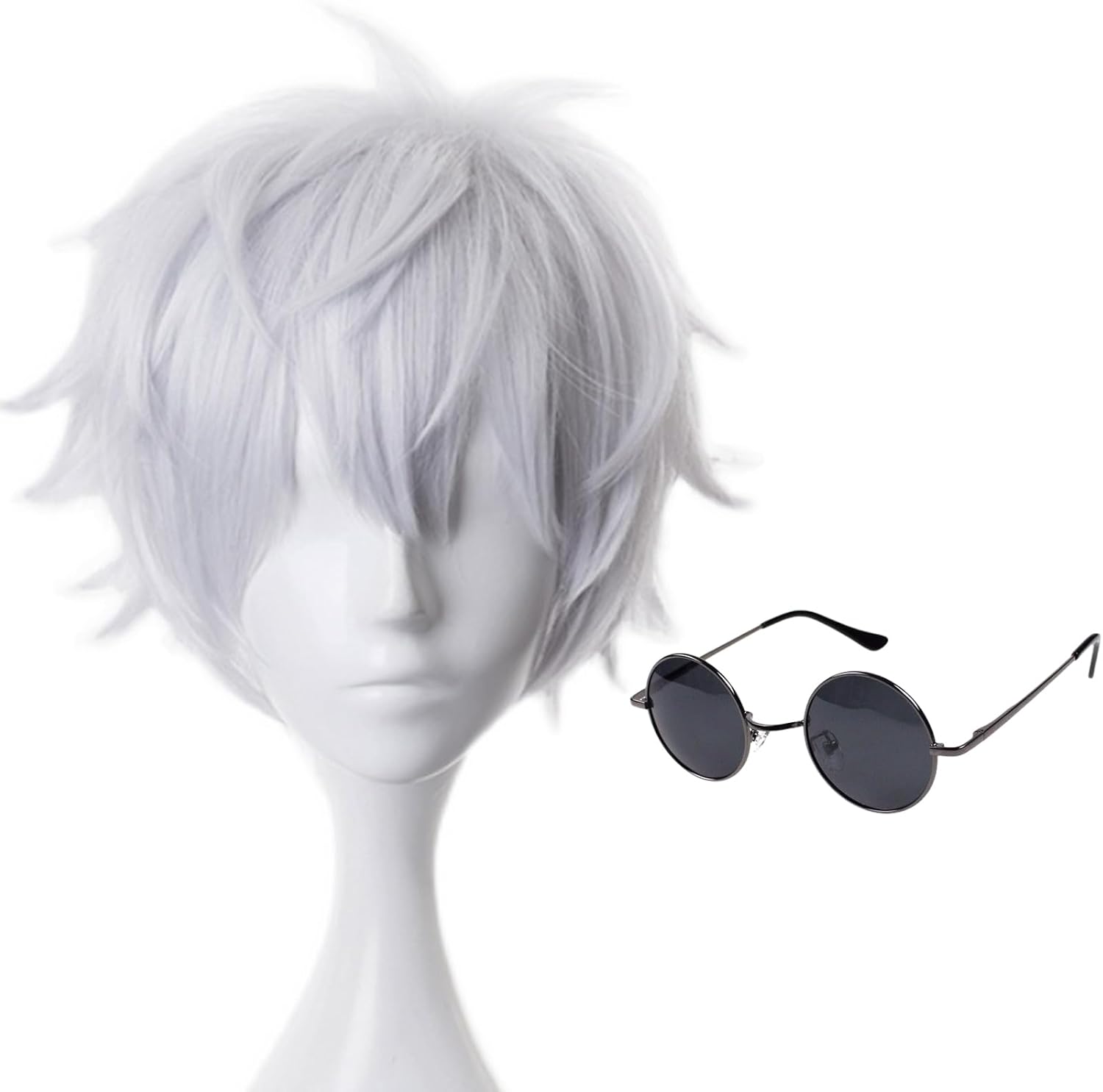 CHIASA Satoru Gojo and Geto Suguru Cosplay Costume from High School Era with Wig, Additional Cosplay Accessories Included, Season 2, Haitamon・Tamaoe Costume, Anime Cosplay, Event, Disguise, Costume
