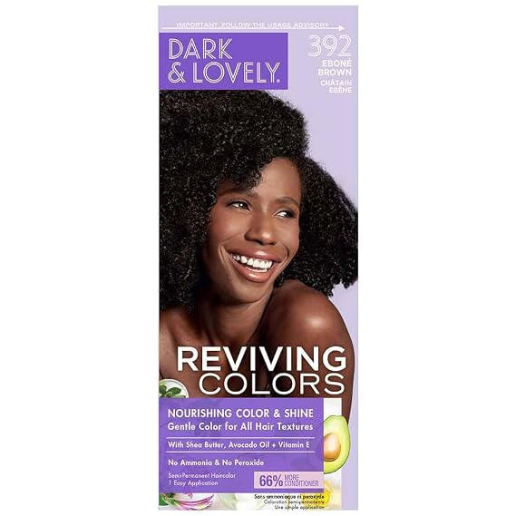 SoftSheen-Carson Dark and Lovely Reviving Colors Nourishing Color & Shine, Ebone Brown 392
