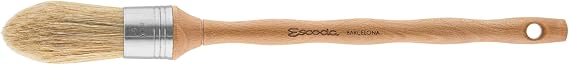Escoda Series 7600 Artist Oil and Acrylic Paint Brush for Murals, Decorative Work & Faux Finishing, Natural Chungking Hog Bristle, Round Oval, Size 8