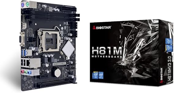 Biostar H81MHV3 3.0 Motherboard, Multicoloured, One Size