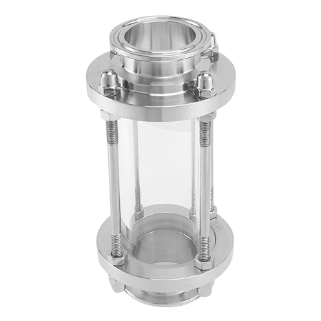 in-Line Sight Glass with Clamp End,Flow Sanitary Straight Sight Glass SUS316 Tri Clamp Type