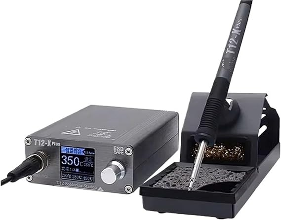 Soldering Stations, T12-X Plus Solder Station 75W Digital Display Constant Temperature With T12 Tips Kit For CPU Precision Welding Repair Tools