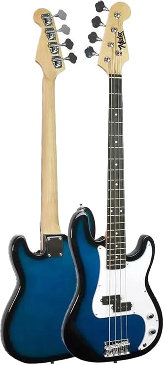 Midex CBG-460BL 46 INCH 4/4 Adult Amplifier Bass Guitar Set Blue