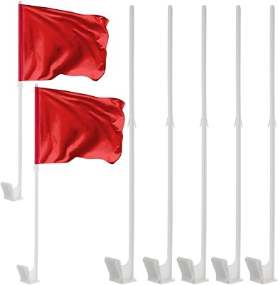 12pcs Car Window Flagpoles Flag Holders for Vehicle Flags Adjustable Clips for Festivals and Celebrations Compatible with Cars Trucks