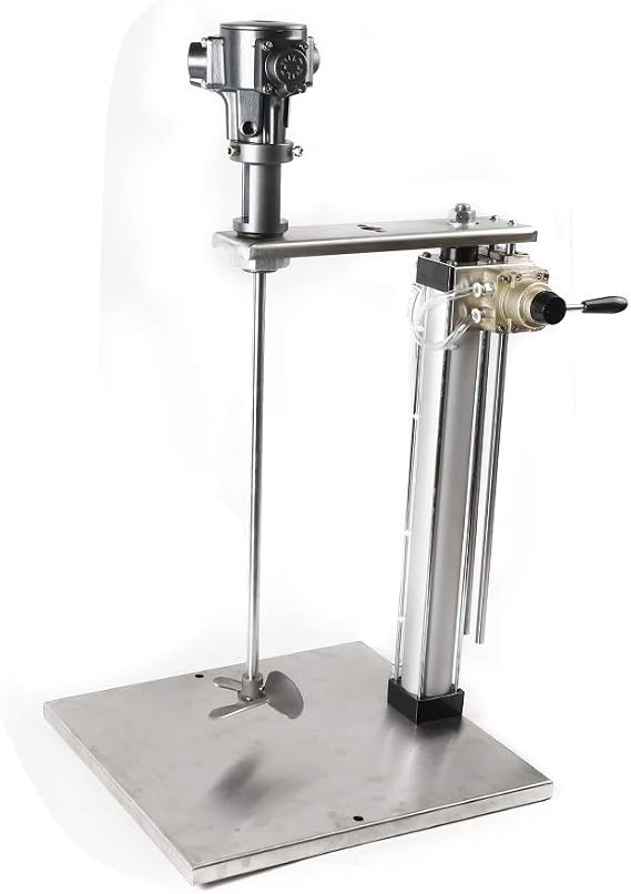 Paint Air Power Mixer, 5-Gallon 1/2HP Lift & Power Pole Tank Barrel Air Agitator Mix Clip Paint Blender Automatic Paint Mixing Stirring Machine Ink Coating Mix Tool