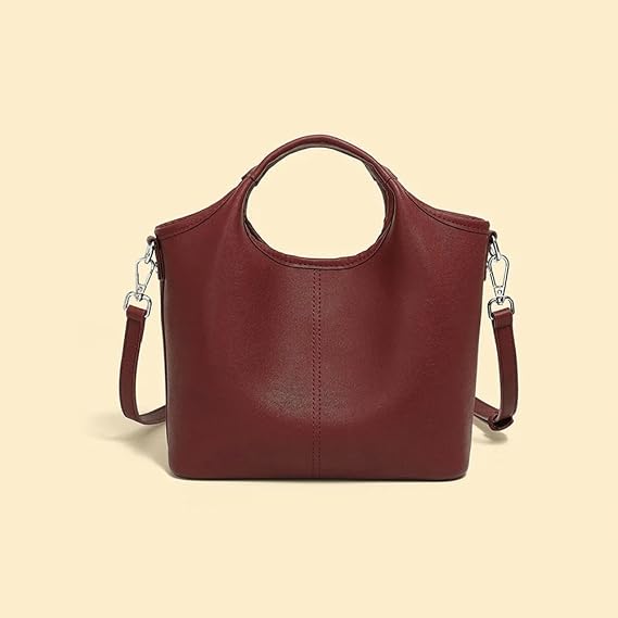 Genuine Leather Bucket Small Crossbody Shoulder Bags For Women Luxury Designer Top Handle Tote Ladies Handbags