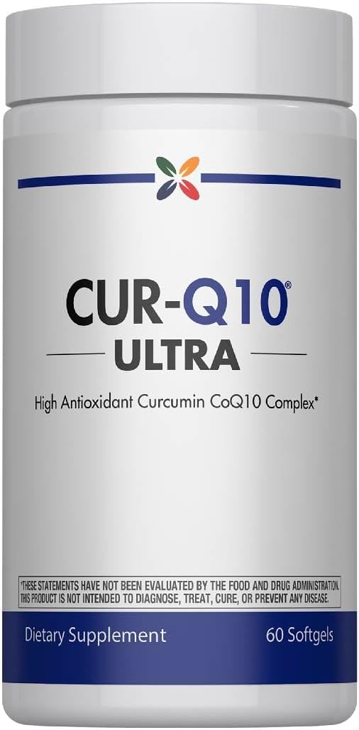 Stop Aging Now - Curcumin CoQ10 Complex - with Turmeric Root Extract - Antioxidant & Cardiovascular Support - 60 Softgels