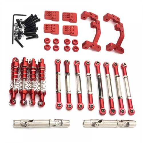 C14 C24 116 RC Car Compatible Upgrade Parts Feiyu FY003-5A Tie Rods Drive Shafts Shock AbsorbersRed