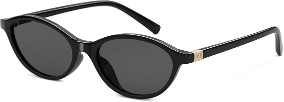 Retro Oval Sunglasses for Women,90s Small Cat Eye Vintage Y2K Sunnies, Trendy Designer UV Protection Sun Glasses
