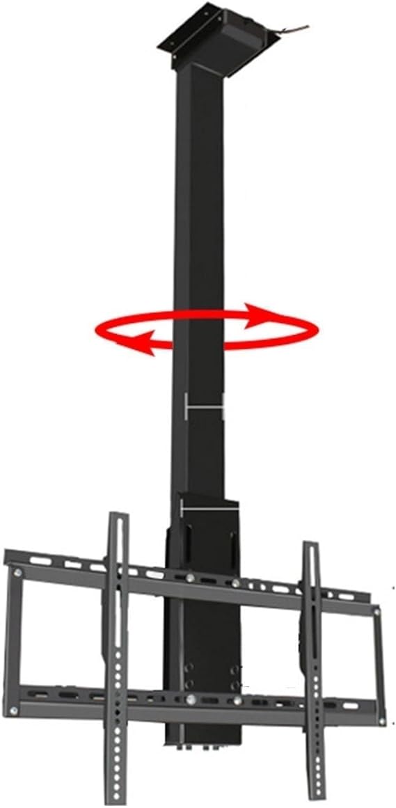 32-75 Inch Adjustable Ceiling TV Mount Bracket - 360 Manual Rotation TV Lift - with Remote Control