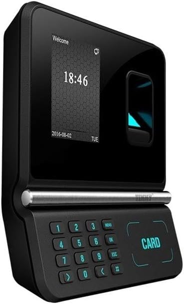 ZEFS--ESD Time Card Machine Time Clock TCP/IP Face Recognition Time Attendance with Fingerprint Multiple Locations (Color : Standard Device)