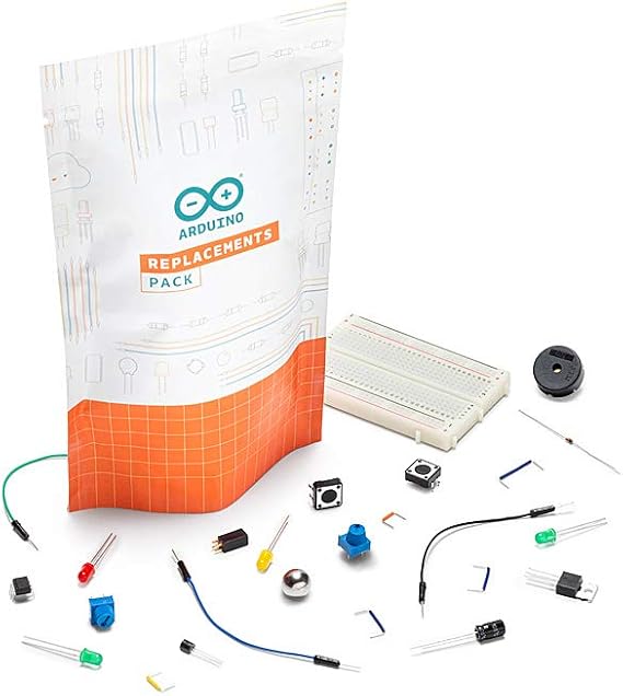 Arduino Replacements Pack [AKX00030] - Comprehensive Set of Spare Parts for Arduino Projects | Includes Sensors, Components, and Modules for DIY & Prototyping