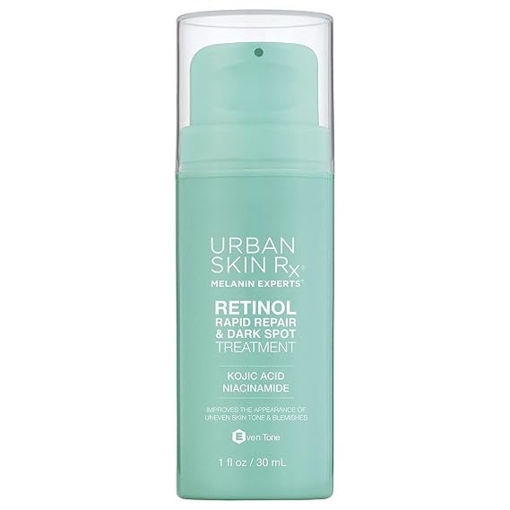 Urban Skin Rx Retinol Rapid Repair + Dark Spot Treatment Facial Serum, Targets Fine Lines, Hyperpigmentation & Blemishes, Improves Appearance of Tone, Scarring, Fine Lines & Enlarged Pores,1 Fl Oz