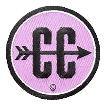 PatchStop Cross Country Purple Iron On Patches for Clothing Jeans - 2.75in Round Small DIY Sew On Patch for Jackets Bags - Embroidered Decorative Active Living Patches