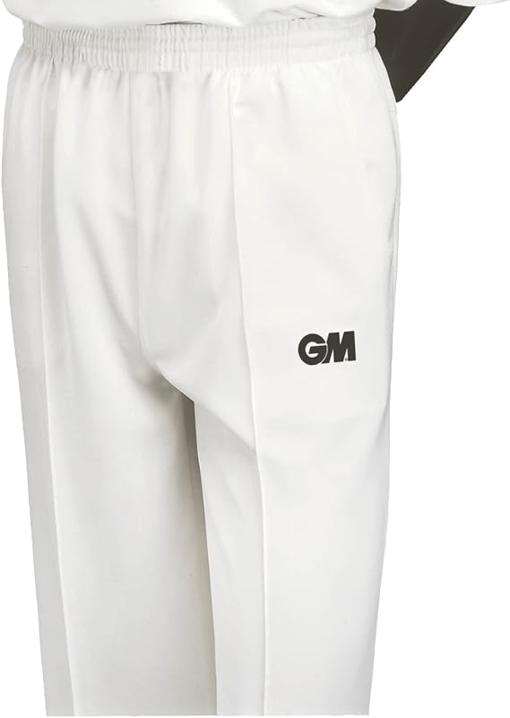 Gunn & Moore GM, Cricket Shirt & Trousers, Maestro, Quick Drying Modern Fabric, Cream Off White with GM Logo, Sizes XXS to L
