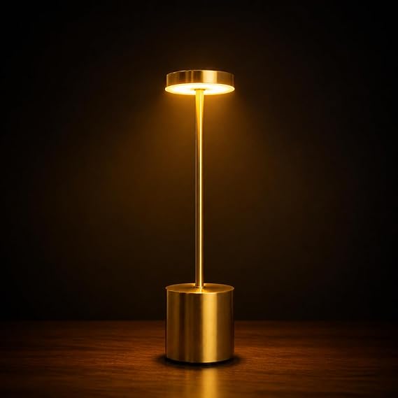 Coverzone Şarjlı LED Masa Lambası – 3 Işık Sıcaklığı ve Parlaklık Ayarı, Dokunmatik Kontrol, Yüksekliği 34.5 cm, Alt Tabanı 8 cm – Şık ve Modern Tasarım, Kullanım Kolaylığı | YMN-8 [Enerji Sınıfı A]