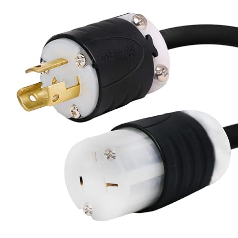 NEMA L5-15P to 5-20R Plug Adapter - 20 Foot, 15A/125V, 14 AWG - Iron Box # IBX-3515-20 (20 ft)