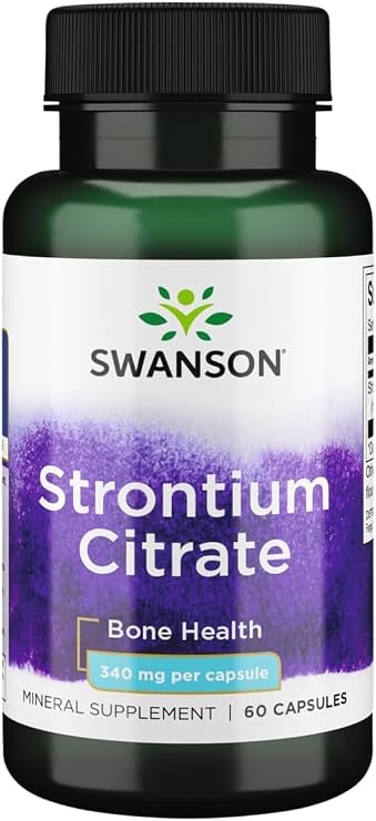 Swanson Strontium Citrate 340 Milligrams, 60 Capsules
