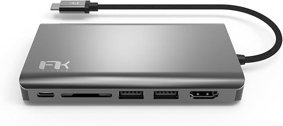 USB-C Hub ve Çoklayıcı | HDMI ve Power Delivery Şarj Geçiş Destekli | MacBook ve USB-C Laptoplar için Kompakt Hub Gri