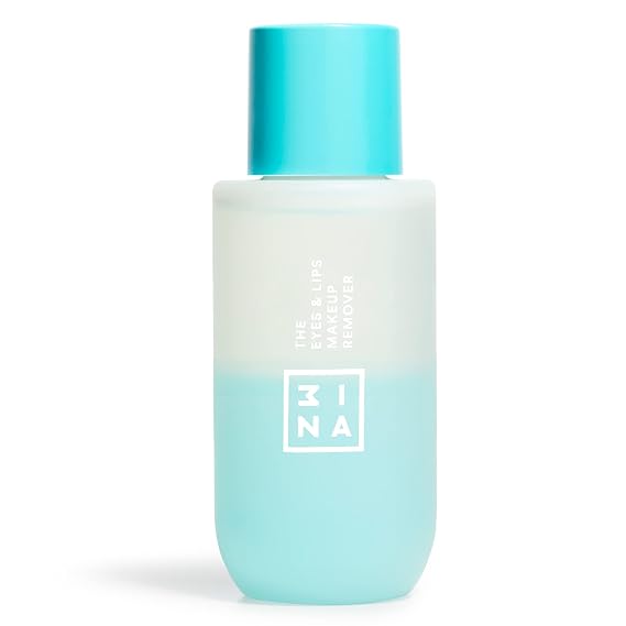 3INA The Eyes & Lips Makeup Remover - Extra Gentle Waterproof Make-up Remover for Sensitive Skin and Eyes - Alcohol Free Liquid Makeup Remover with Aloe Vera - Non Oily for Dry Skin - 3.38 Fl. Oz
