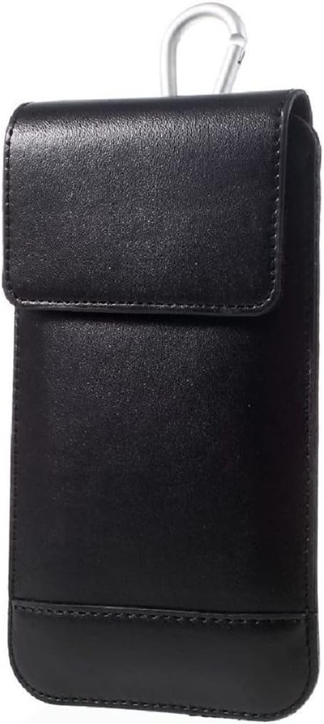 Belt Case Cover Vertical Double Pocket for Kyocera Easy Smartphone 3 5G 2023 - Black