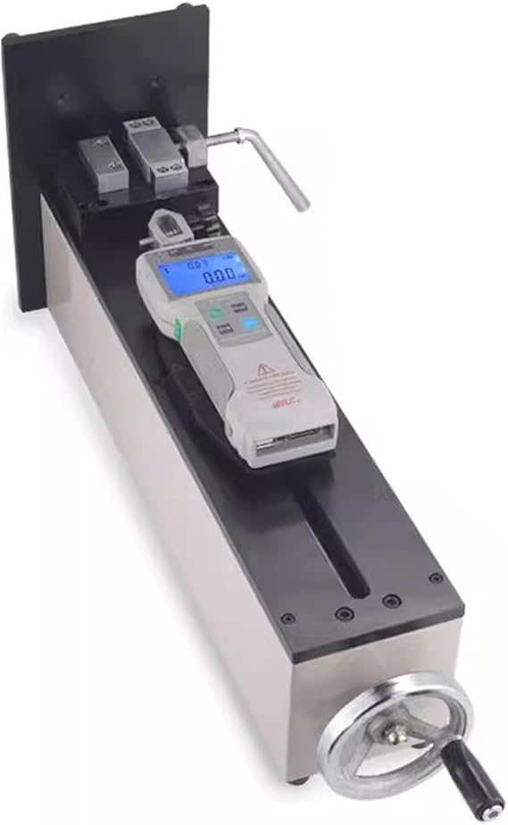 Digital Push Pull Force Stand, Wire Harness Terminal Tensile Force Testing Machine, with Horizontal Test Stand, 240mm Stroke, with Testing Clamp, Handwheel Operation