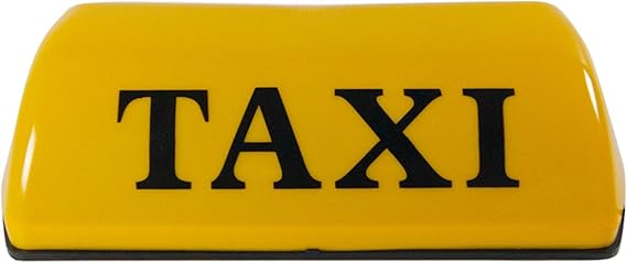 Car Taxi LED Sign, 12V Taxi Cab Roof Light Waterproof Taxi Top Illuminated Sign LED Taxi Display Indicator Lamp Car Yellow Led Light