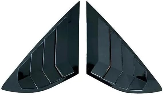 Rear Window Louver Fit For Ford Mondeo Fusion Sedan 2013-2018 Car Rear Louver Window Side Shutter Cover Trim Sticker Vent Scoop ABS Side Window Sunshades(Gloss Black)