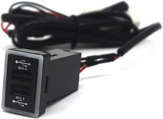 MOTONG QC3.0 Fast Charger Compatible with Toyota, Dual QC 3.0 Car Car Charger Adapter,Max 6.4A Output