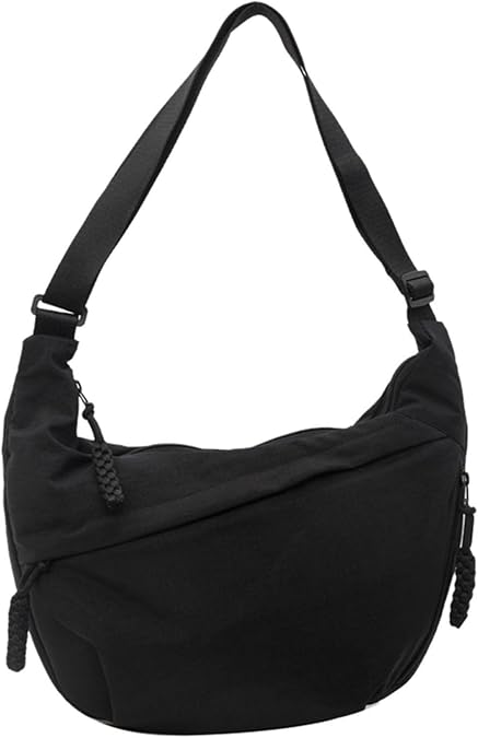 Half Moon Bags For Women - Nylon Crescent Bag For Women With Adjustable Strap - Sling Bag Womens With Multi Pockets Travel Daily Use - Side Hobo Shoulder Bags