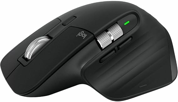 Logitech MX Master 3S - Performance Wireless Mouse with Ultra-Fast Scrolling, Ergo, 8K DPI, Track on Glass, Quiet Clicks, Bluetooth, Windows, Linux, Chrome, Black