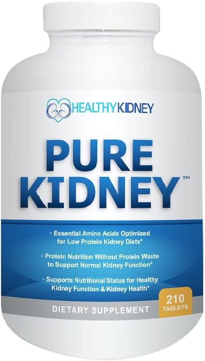 Pure Kidney Health Supplement and Renal Diet Cookbook for Rejuvenation, Low Protein Diet and Kidney Supplement. Kidney Diet Book Renal Supplement 210 Pills