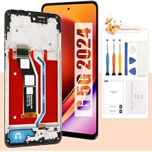 Screen for Motorola Moto G 5G 2024 Screen Replacement for Moto G 5G LCD Screen XT2417-1,XT2417 Touch Display Digitizer Assembly Repair Parts(Black with Frame)
