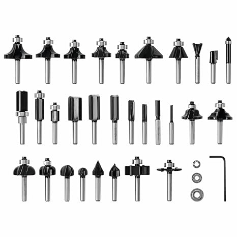 BOSCH RBS030MBS 30 pc. Carbide-Tipped Wood Router Bit Set