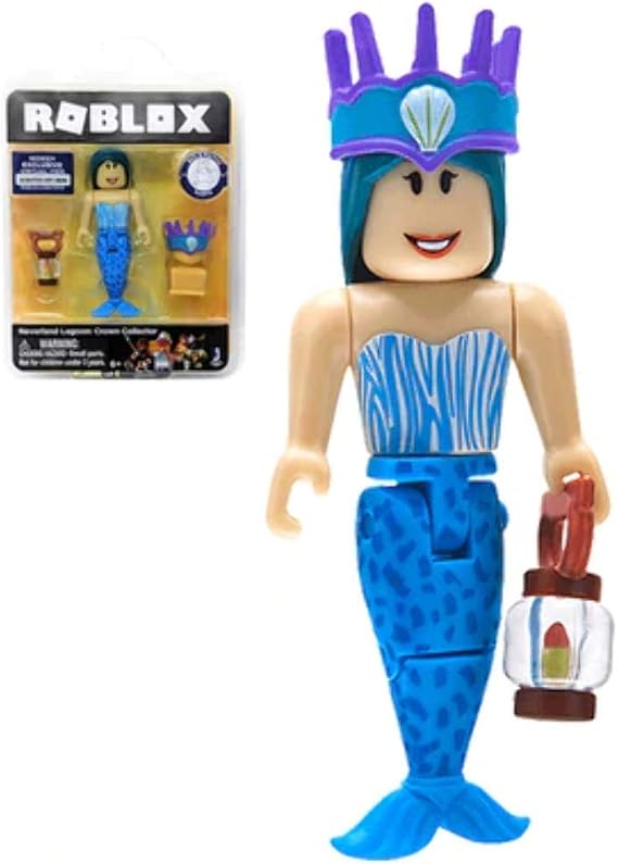 Roblox Gold Collection Neverland Lagoon: Crown Collector Mermaid Single Figure Pack with Exclusive Virtual Item Code