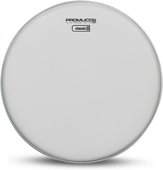 CLASSIC 16" White Coated Drum Head 7mil Single Ply for Warm, Mellow Floor Tom Tone and Classic Looks