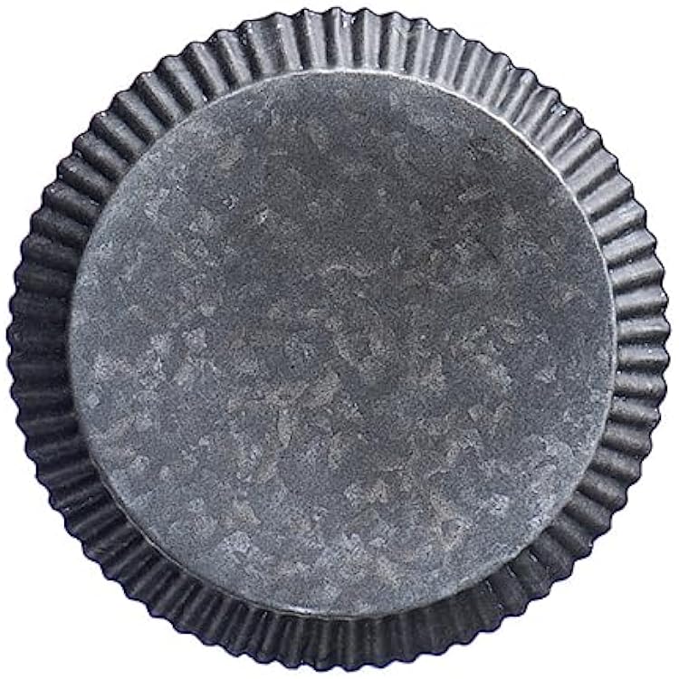 Galvanized Metal Serving Tray Rustic Farmhouse Decor Large Vintage Iron Plate for Food Fruit Appetizers Decorative Table Centerpiece for Home Office Weddings Parties
