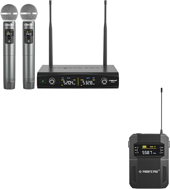 Phenyx Pro Wireless Microphone System PTU-52-2H Bundle with Bodypack Transmitter PWB-4200