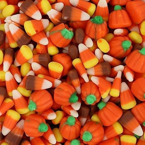 Autumn Mix Candy Corn with Pumpkins, Bulk Mellowcreme, 3 lb | Pumpkin & Candy Corn Mellowcreme, Fall Harvest, Halloween & parties