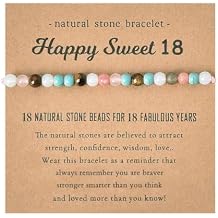 Natural Stone Bracelets for Women Birthday Gift for Girls Daughter Sister 18th Birthday Gifts for Her Niece Bday Gifts for 18 Year Old Girl Birthday Gifts for Womens Beaded Bracelet for Best Friend