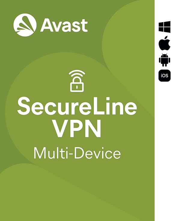 Avast SecureLine VPN 2025 - Virtual Private Network für ein wahrhaft anonymes Surferlebnis - für Windows MacOS iOS and Android 10 Geräte 1 Jahr PC/Mac