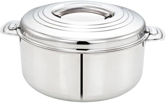 Tabakh 10-Liter Stainless Steel Casserole Hot-Pot Food Warmer & Serving Bowl, 10000ml