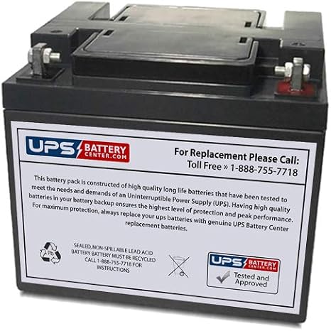 Replacement Battery 12V 45Ah Sealed Lead Acid with T6 Terminals