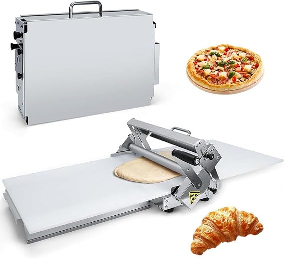 Dough Roller Adjustable Thickness,Folding Dough Roller Machine,with Sheeter Board Manual Dough Roller Machine,for Pizza, Croissants, Pastry & Fondant Table Top Design Type300